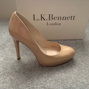LK Bennett Taupe Sledge Pumps